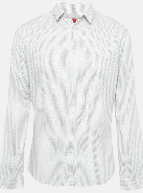 Hugo Boss Red Label White Textured Extra Slim Fit Shirt XL