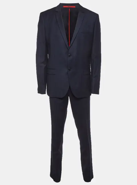 Hugo Boss Navy Blue Felt Red label Single Breasted Blazer XXL