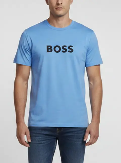 Hugo Boss Beach Blue Logo Print Jersey Sun Protection T-Shirt XL