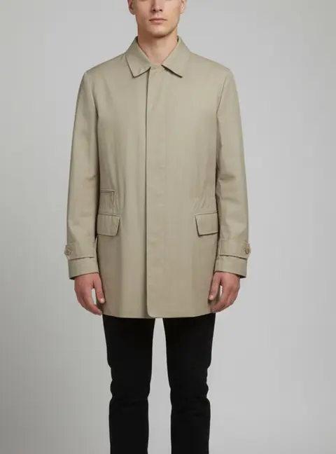 Brioni Beige Wool Blend Long Sleeve Zip Up Jacket L