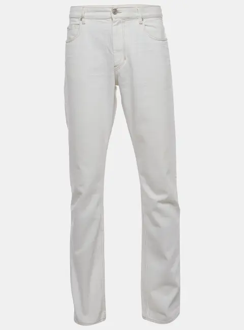 Isabel Marant White Denim Straight Fit Jeans M /Waist 34.5"