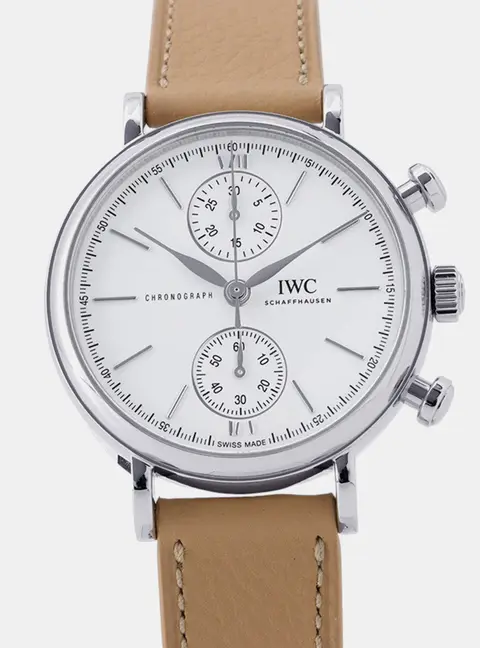 IWC Portofino Chronograph IW391502 White Stainless Steel Automatic Men's Wristwatch 39mm