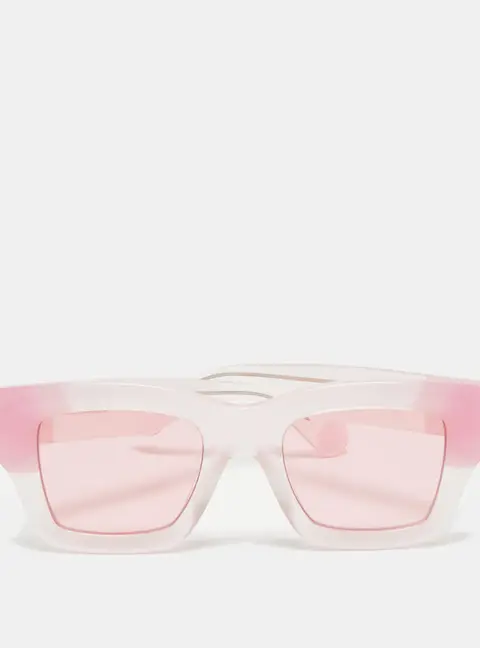 Jacquemus Two Tone Pink Les Lunettes Baci Square Sunglasses