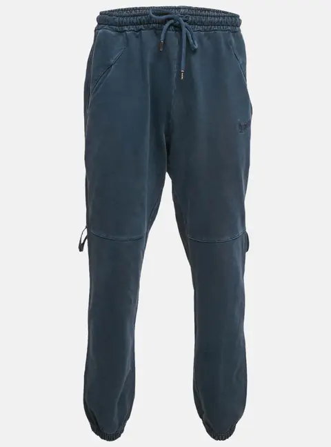 Jacquemus Navy Blue Logo Embroidered Cotton Knit Trackpants L