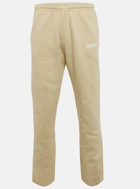 Jacquemus  Beige Logo Print Cotton Le Jogging Pants L