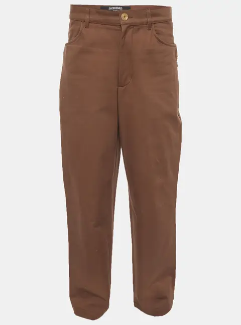 Jacquemus Brown Denim Straight Fit La Montagne Jeans / Waist 35"
