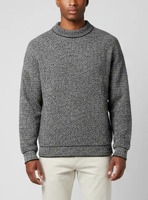Jacquemus Black /White Cotton Crewneck Sweater L