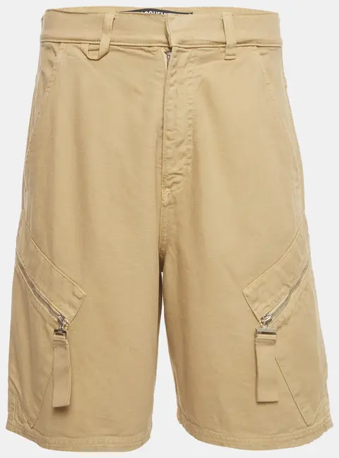 Jacquemus Beige Canvas Le Short Marrone Cargo Shorts S