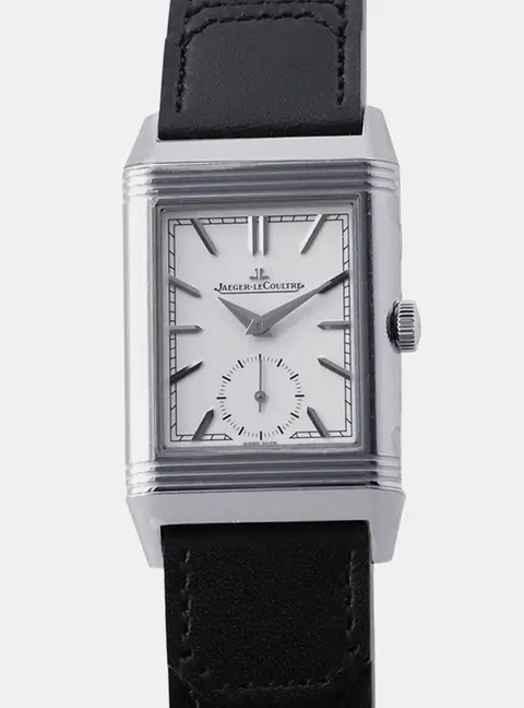 Jaeger LeCoultre Reverso Q3908410 White/Blue Stainless Steel Hand Winding Men's Wristwatch 42.9mm x 25.5mm