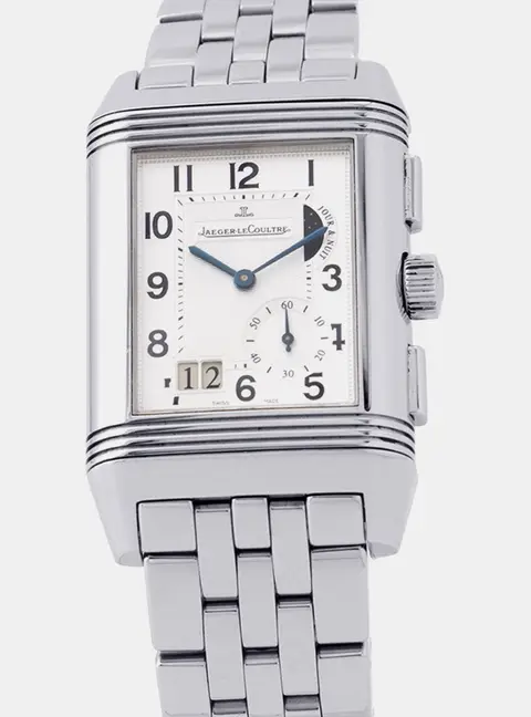 Jaeger LeCoultre Grande Reverso Q3028120 Silver/Black Stainless Steel Manual Winding Men's Wristwatch 46.5mmx29mm