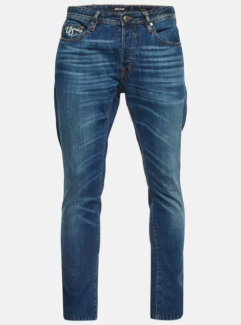 Just Cavalli Blue Denim Regular Fit Jeans M/Waist 36"