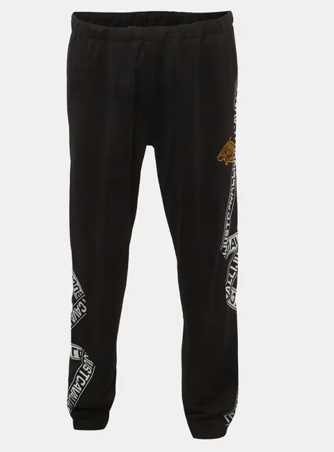 Just Cavalli Black Knit Drawstring Track Pants XL