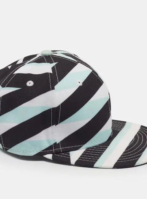 Kenzo x New Era Green/Black Striped Gabardine Baseball Cap Size 55