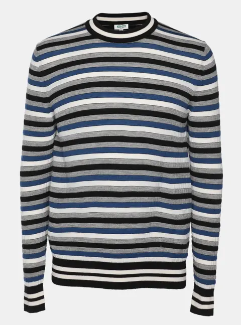 Kenzo Multicolor Striped Wool Blend Sweater XS