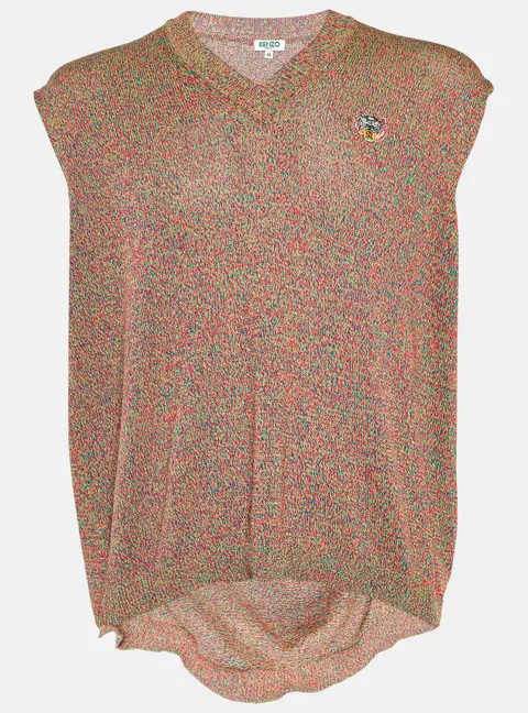 Kenzo Multicolor Knit Sleeveless Sweater M