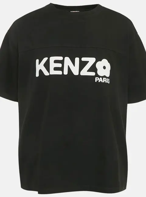 Kenzo Black Boke Flower Printed Cotton Knit T-Shirt XL