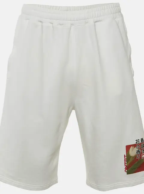 Kenzo White Cotton Bermuda Shorts M