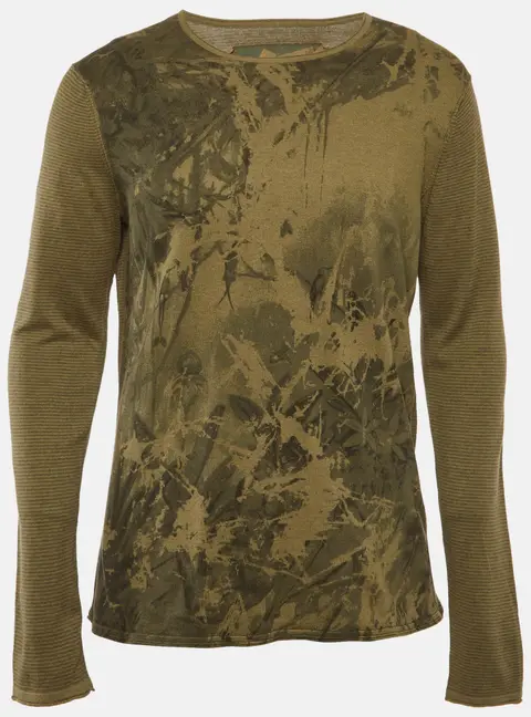 Kenzo Green camouflage Pattern Cotton Knit Crewneck T-Shirt M