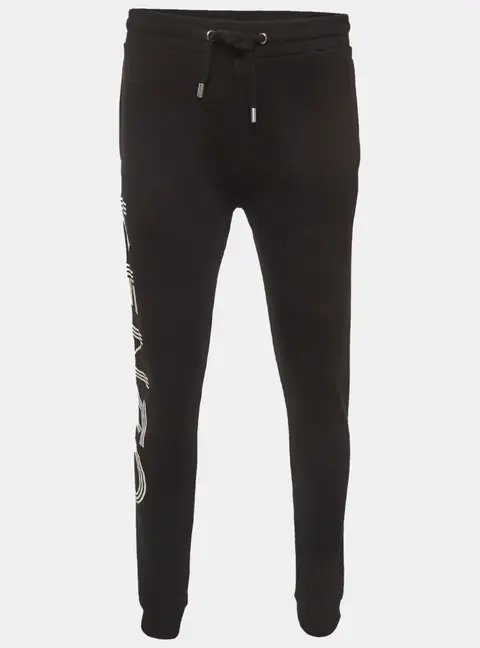Kenzo Black Printed Jersey Drawstring Joggers M
