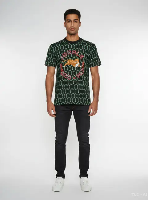 Kenzo X H&M Black Printed Jersey Crewneck T-Shirt S