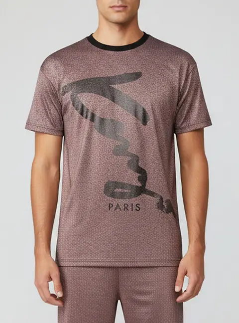 Kenzo Metallic Signature Print Jersey Crewneck T-Shirt S