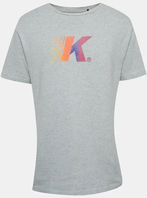 Kith Grey Logo Flocked Jersey Crewneck T-Shirt M