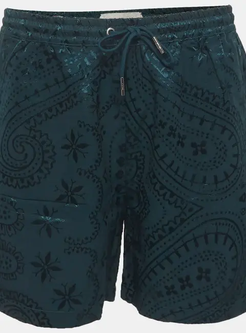 Kith Green Paisley Jacquard Faille Cedar Shorts L