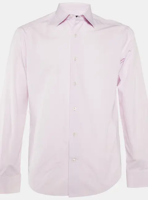 Lanvin Pink Cotton Button Front Shirt M