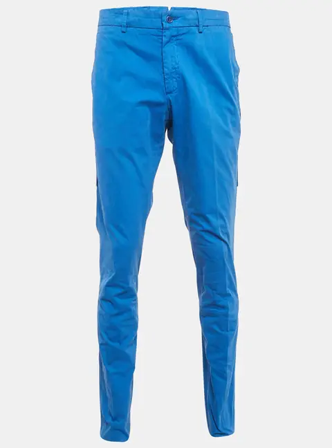 Lanvin Blue Cotton Gabardine Trousers L