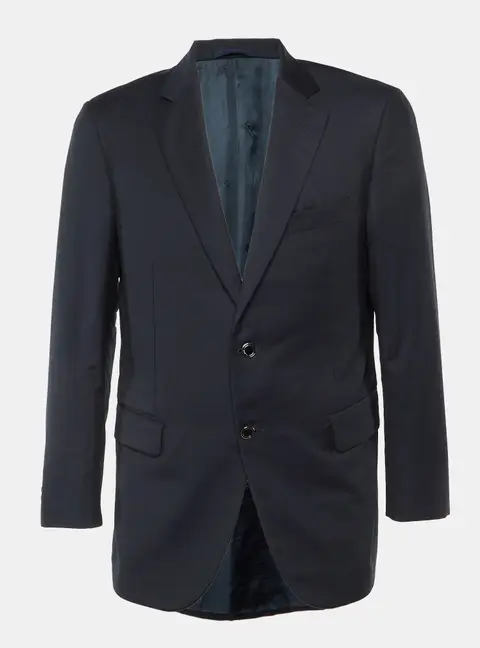 Lanvin Navy Blue/Black Wool Tailored Blazer L