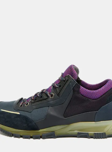 Lanvin Size 40 Tricolor Mesh and Suede Lace Up Sneakers