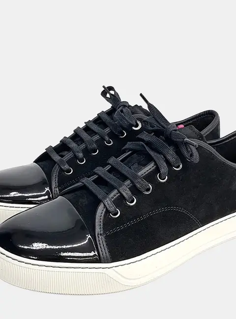 Lanvin Cap-toe Suede Sneakers