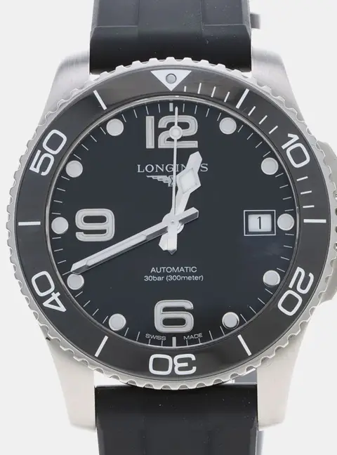 Longines HydroConquest L3.780.4 Black Stainless Steel Automatic Men's Watches 39mm