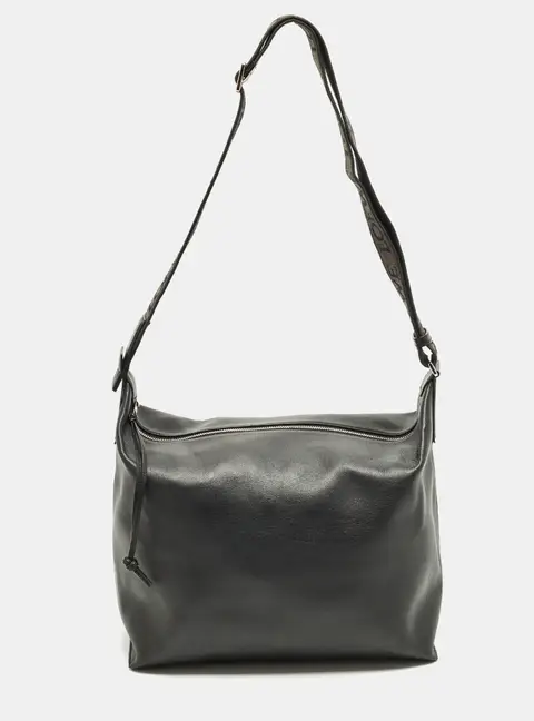 Loewe Cubi Medium Black Leather Crossbody Bag