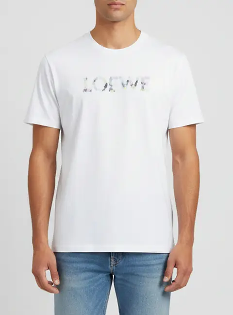 Loewe Black Anagram Embroidered Cotton Relaxed Fit T-Shirt M