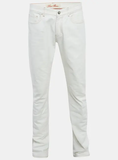 Loro Piana White Denim Regular Fit Jeans M/Waist 33"