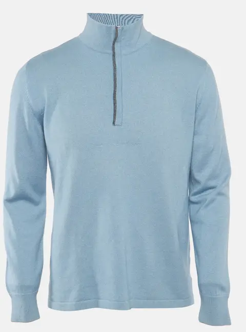 Loro Piana Blue Knit Long Sleeve Sweatshirt M