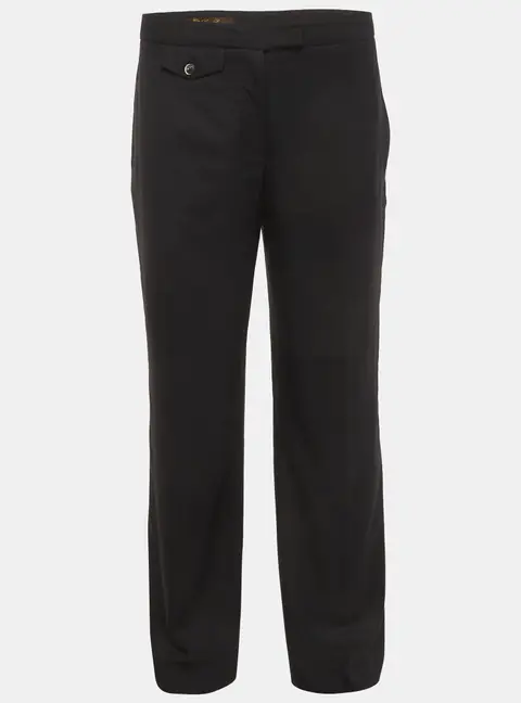 Loro Piana Black Gabardine Trousers M