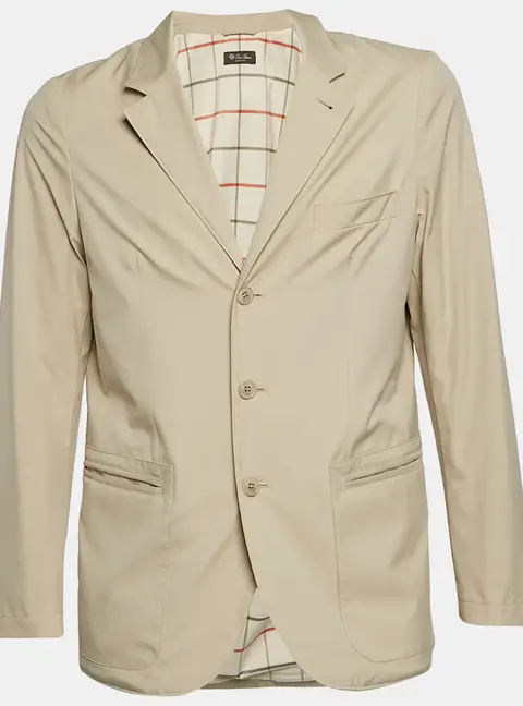 Loro Piana Beige Nylon Voyager Jacket S