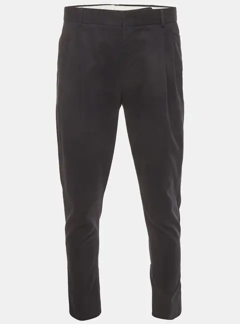 Loro Piana Navy Blue Gabardine Pleated Trousers M