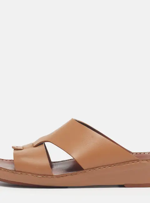 Loro Piana New Buckle Size 43.5 Brown Leather Slide Sandals