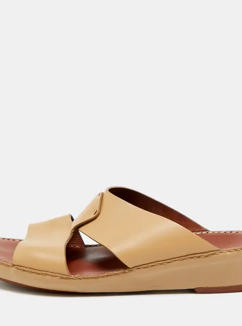 Loro Piana New Buckle Size 43.5 Brown Leather Slide Sandals