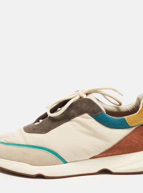 Loro Piana Modular Walk Size 43 Multicolor Nylon and Suede Lace Up Sneakers
