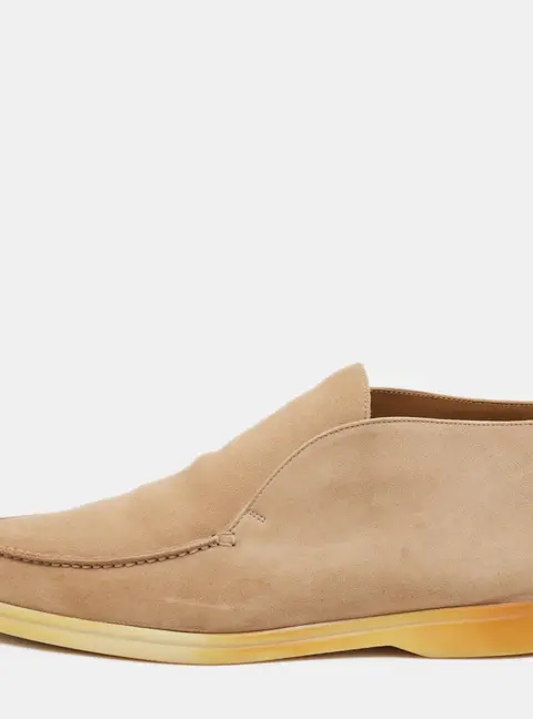 Loro Piana Open Walk Size 41 Beige Suede Ankle Length Boots