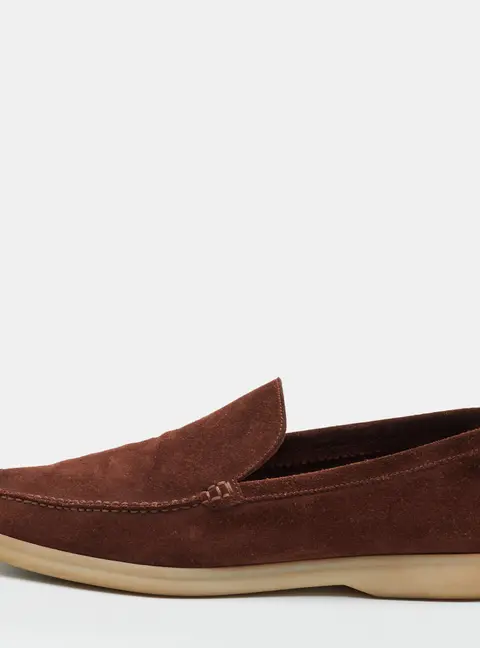Loro Piana Summer Walk Size 41 Brick Brown Suede Loafers