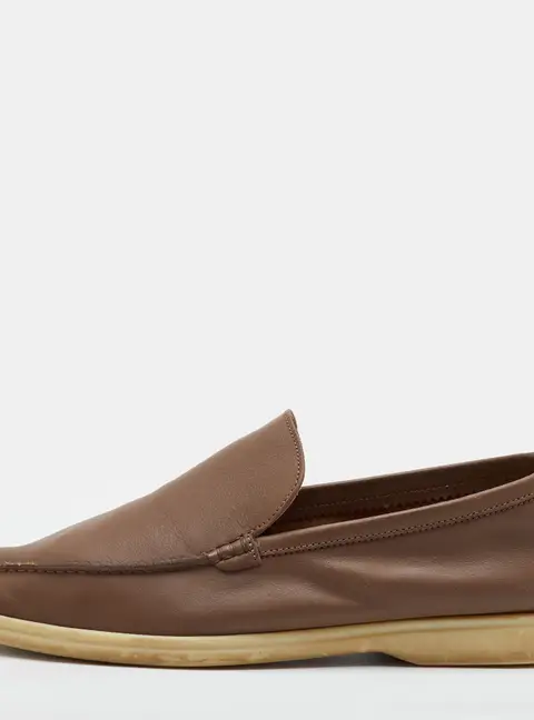 Loro Piana Summer Walk Size 43.5 Brown Leather Loafers