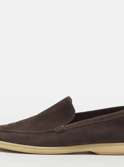 Loro Piana Summer Walk Size 41 Dark Brown Suede Loafers