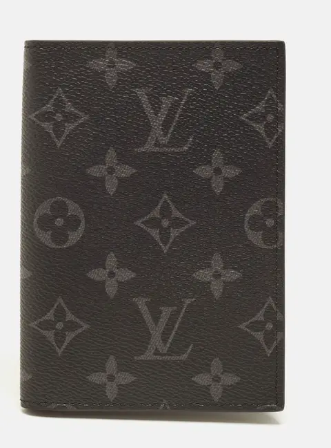 Louis Vuitton Passport Cover Monogram Eclipse Canvas