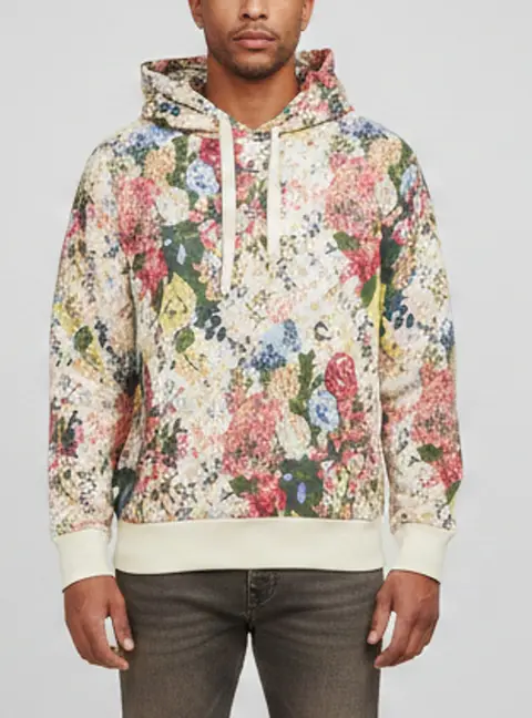 Louis Vuitton Multicolor Floral Monogram Jacquard Knit Hoodie M