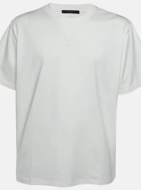Louis Vuitton Off White LV Embossed Logo Jersey Crewneck T-Shirt XXL